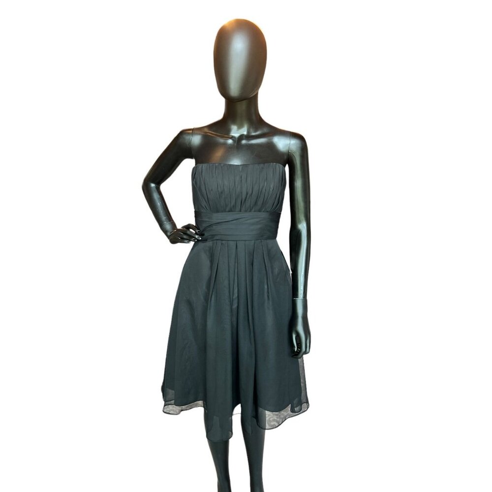 Black Chiffon Short Dress